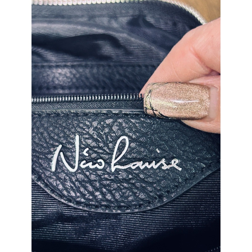 Nino Louise Black Suede Leather Purse Crossbody Timeless - Picture 8 of 12